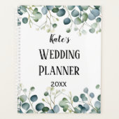 Mon journal organisateur Wedding planner eucalyptu (Devant)