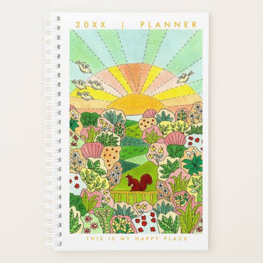 Mon joyeuse illustration d'écureuil de jardin (Devant)