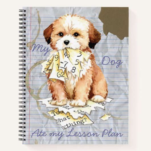 Mon Lhasa Apso A Mangé Mon Plan De Leçons Carnet (Devant)