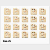 Mon Lhasa Apso Ate mon Sticker Carré de la maison (Feuille)