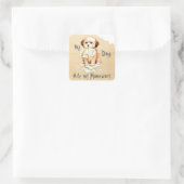 Mon Lhasa Apso Ate mon Sticker Carré de la maison (Sac)