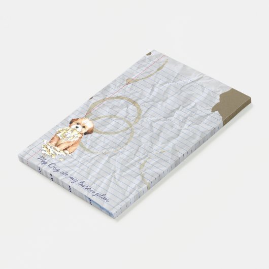 Mon Lhassa Apso Ate mon plan de leçon Post-it Note (Incliné)