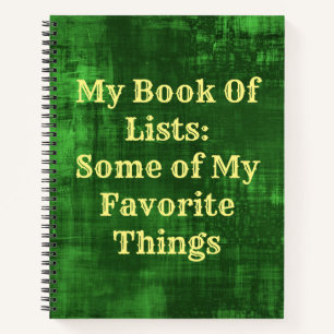 Mon Livre De Listes Portable Spiral