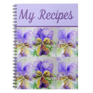 Mon livre de recettes Viola fleur violette Art aqu