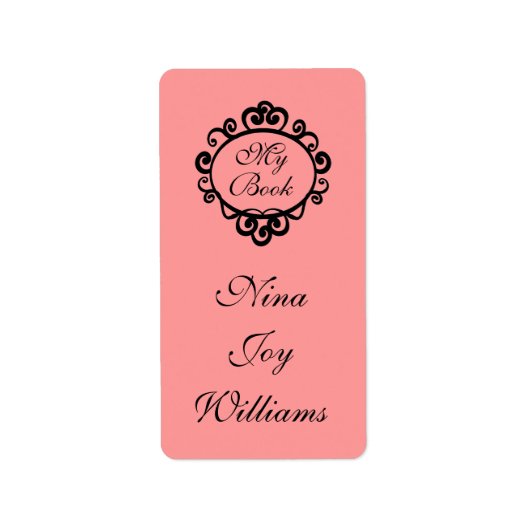 Mon livre Sticker Plaque Personnalisée Cadeau (Devant)