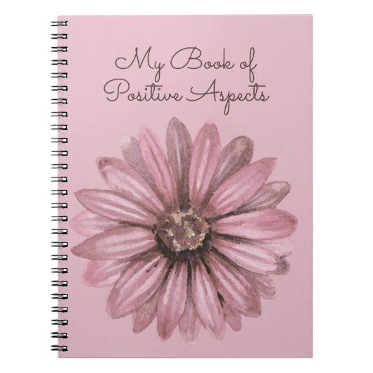 Mon livre sur les aspects positifs Pink Floral (Devant)