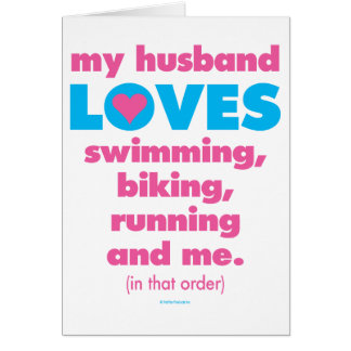 Mon mari aime des triathlons (le texte seulement)