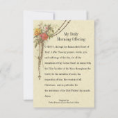 Mon Matin Offrant La Prière Florale Carte Sainte (Devant)