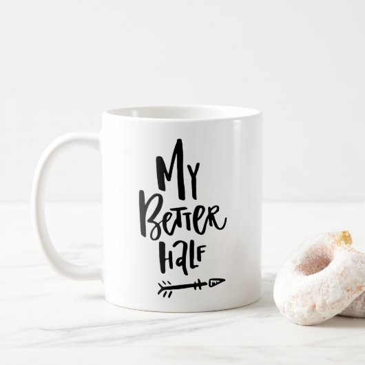 Mon Meilleur Demi-Main Lettré Droite Arrow Mug (Avec donut)