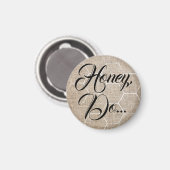 "Mon miel..." Faux Burlap Magnet (Recto/Verso)