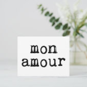 Mon Mon Amour Briefkaart (Staand voorkant)