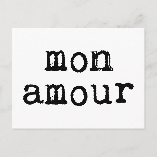 Mon Mon Amour Briefkaart (Voorkant)