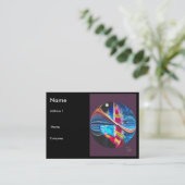Mon monde dans le carte de visite de couleur (Debout devant)