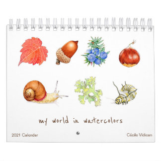 Mon monde en aquarelles Calendrier 2021