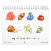 Mon monde en aquarelles Calendrier 2021 (Protection)
