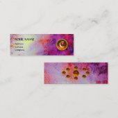 MON MONOGRAM heldere fuchsia paarse sinaasappel Mini Visitekaartje (Voorkant / Achterkant)