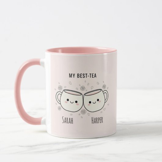 Mon Mug "Mon Meilleur-Thé" Personnalisé et Mignon  (Gauche)