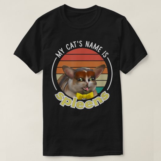 Mon nom de chat est T-shirt Spleens (Design devant)