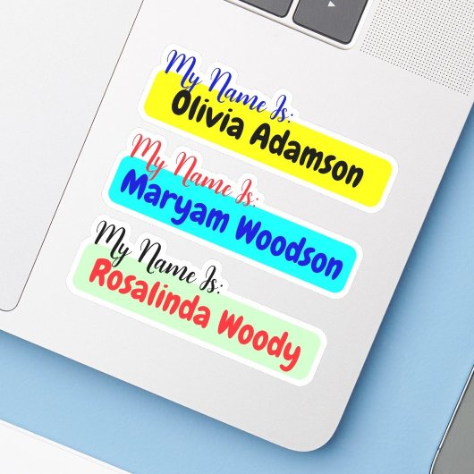 Mon nom est Étiquette - Stickers de nom étanche