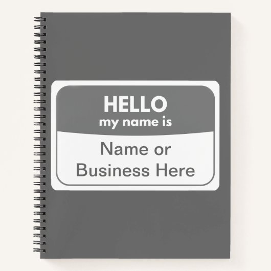 Mon nom est Gris & Carnet Spiral Blanc (Devant)