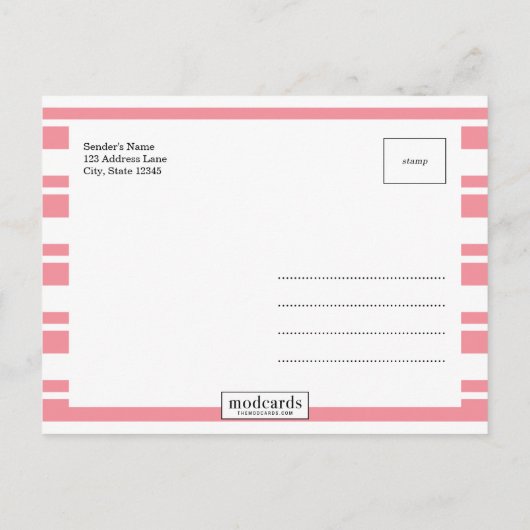 MON NOM Faire-part de naissance moderne (Dos)