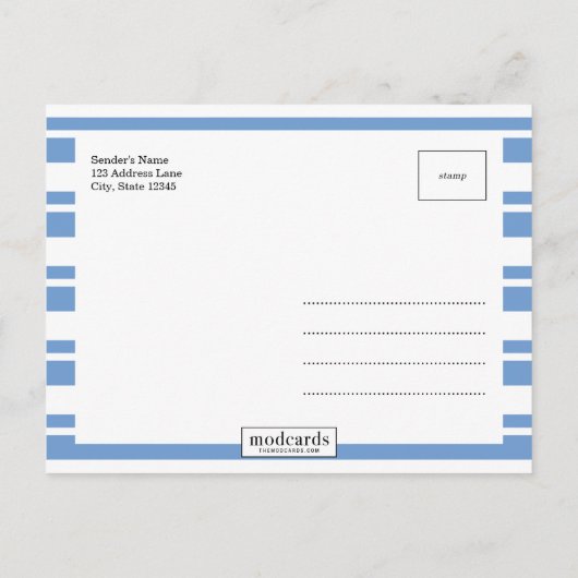 MON NOM Faire-part de naissance moderne (Dos)