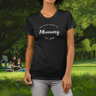 Mon nouveau nom est maman sur t-shirt Black Est