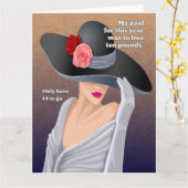 Mon objectif drôle carte rétro (Fleur jaune)