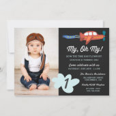 Mon Oh My | Avion Photo Anniversaire Invitation de (Devant)