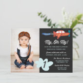 Mon Oh My | Avion Photo Anniversaire Invitation de (Debout devant)