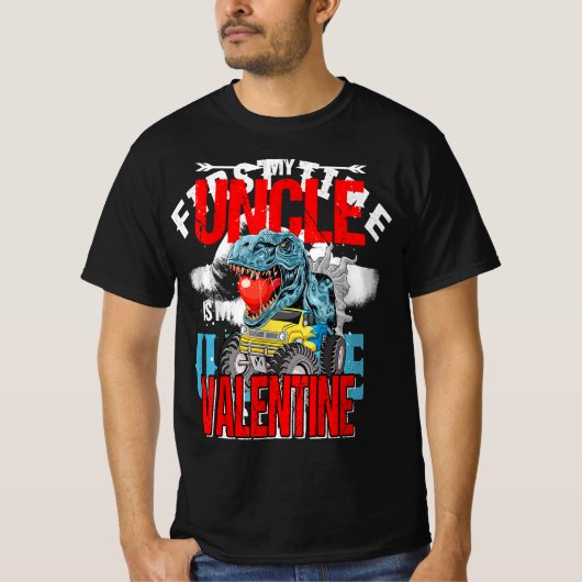Mon Oncle Est Mon T-shirt Saint-Valentin Dinosaure (Devant)