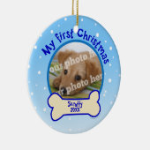 Mon ornement de chien de photo personnalisé (Droite)