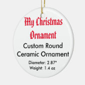 Mon ornement plat en céramique fait sur commande (Gauche)