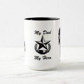 Mon papa Mon héros 15 oz Mug (Centre)