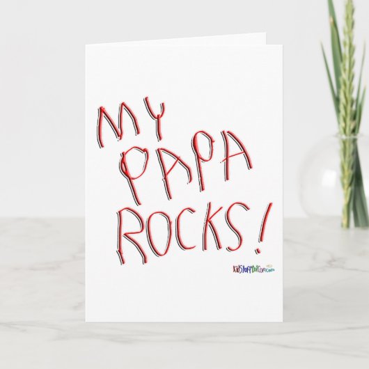 Mon Papa Rocks ! Carte de vœux (Devant)
