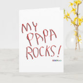 Mon Papa Rocks ! Carte de vœux (Fleur jaune)