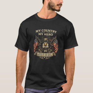 Mon Pays Mon Héros T-Shirt Patriotique USA Aigle M