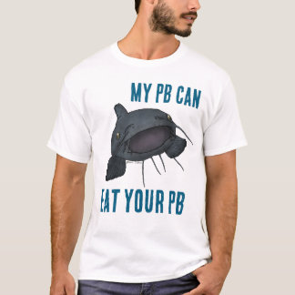 « MON PB PEUT MANGER VOTRE PB » T-shirt chat bleu