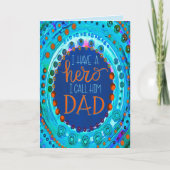 Mon père, mon héros. Carte d'inspirété colorée amu (Devant)