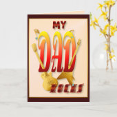 Mon père Rocks ! Carte (Fleur jaune)