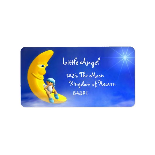 Mon petit ange : Étiquettes de lune (Devant)