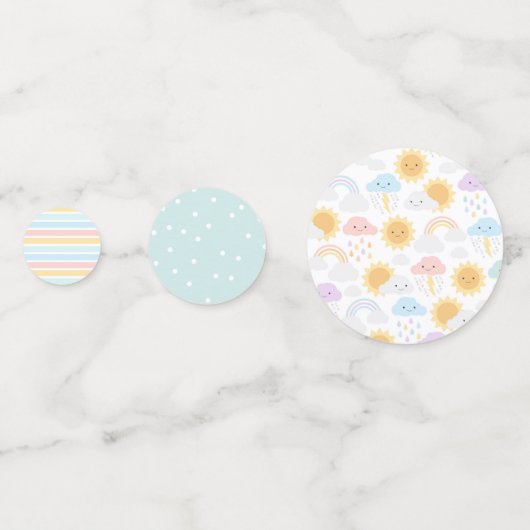 Mon petit arc-en-ciel et nuages Confetti (Derrière)