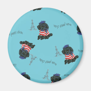 Mon Petit Chou Chou Black Poodle Puppy Magneet