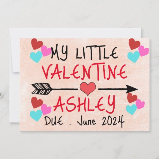 Mon petit faire-part de grossesse Valentine (Devant)