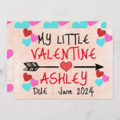 Mon petit faire-part de grossesse Valentine (Devant / Derrière)