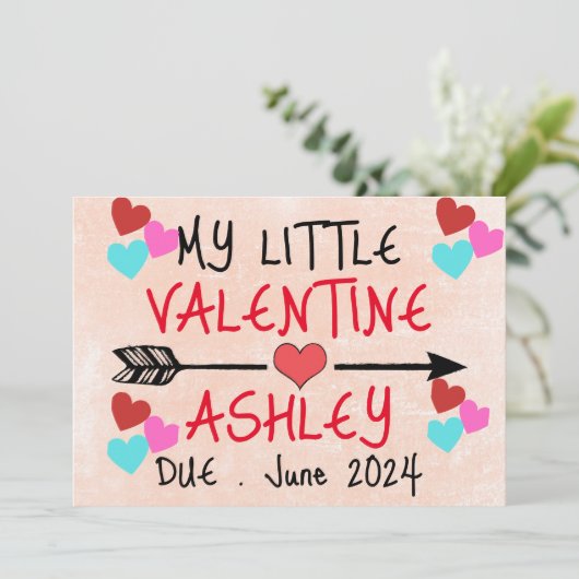 Mon petit faire-part de grossesse Valentine (Debout devant)