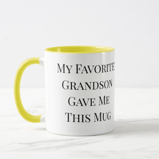 Mon Petit-Fils Favori M'A Donné Cette Mug Mug (Gauche)