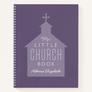 Mon petit livre d'église violet carnet personnalis