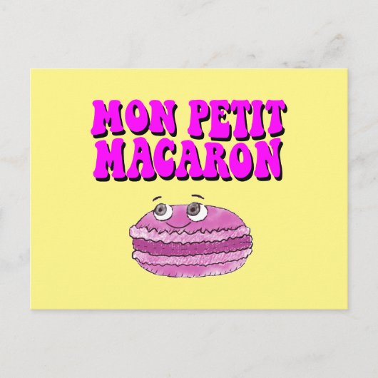Mon Petit Macaron Retro Groovy Briefkaart (Voorkant)