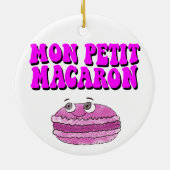Mon Petit Macaron Retro Groovy Keramisch Ornament (Achterkant)